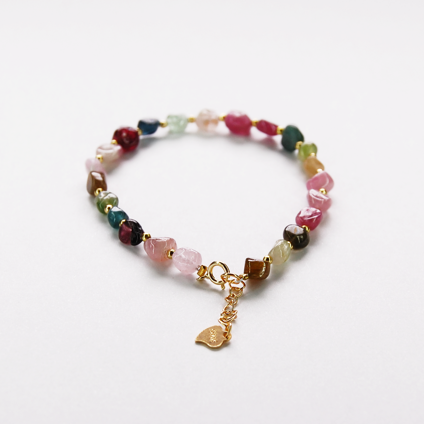 AMITA Candy-Colored Tourmaline Stretch Bracelet – Lucky Charm & Cheerful Energy Flow
