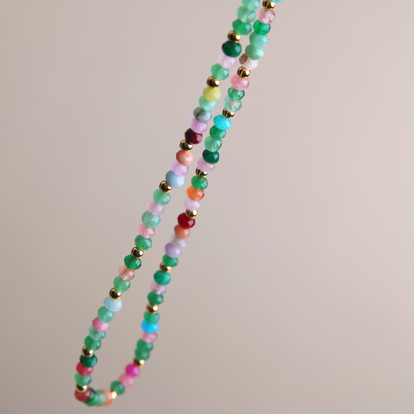 AMITA Bohemian Natural Stone Beaded Necklace for Women