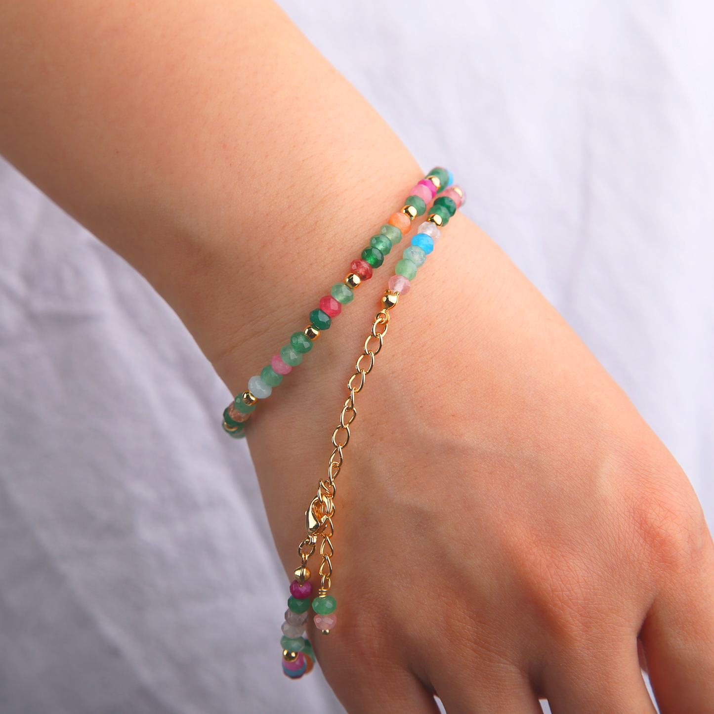 AMITA Bohemian Natural Stone Beaded Necklace for Women