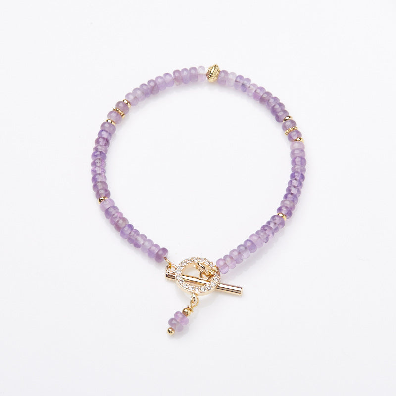 AMITA Amethyst Abacus Bead Bracelet – Intuitive Clarity & Serene Focus