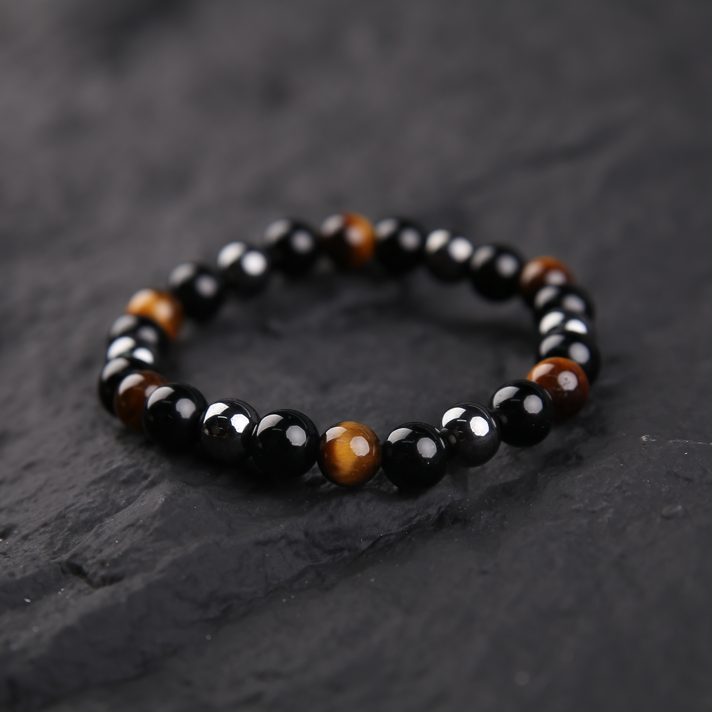 AMITA Triple Protection Stone Bracelet – Shielding Aura, Prosperity Flow & Rooted Stability