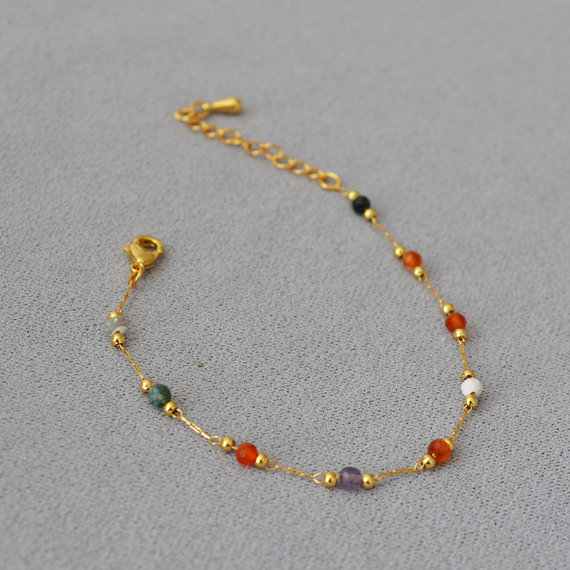 AMITA French Minimalist Gemstone Bracelet – Understated Elegance & Subtle Energy