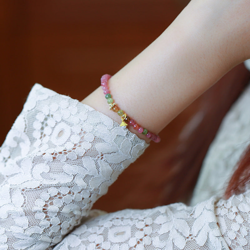 AMITA Elastisches Armband mit Retro-Candy-Edelsteinen für Damen
