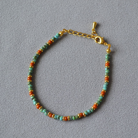 AMITA Vintage Maillard-Stein-Stapelarmband für Damen