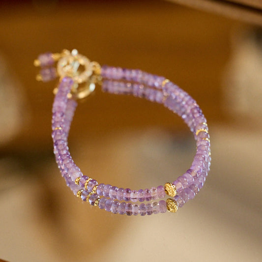 AMITA Amethyst Abacus Bead Bracelet – Intuitive Clarity & Serene Focus