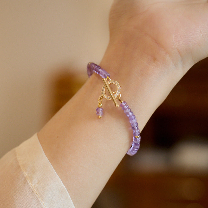 AMITA Amethyst Abacus Bead Bracelet – Intuitive Clarity & Serene Focus