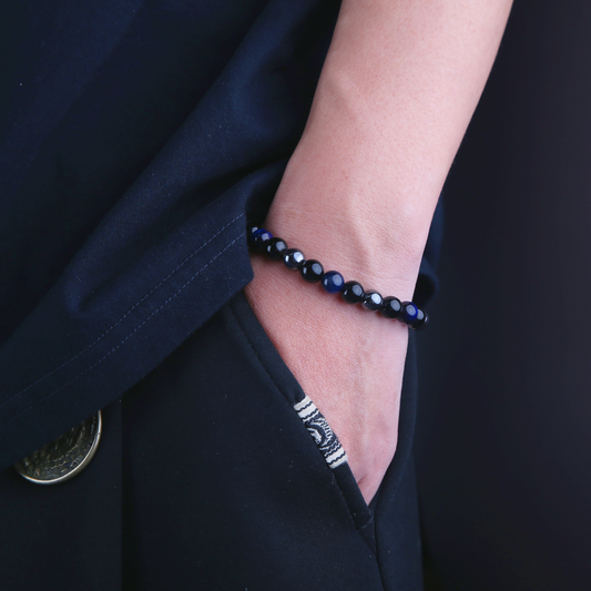 AMITA Triple Protection Stone Bracelet – Wealth, Intuition & Purification