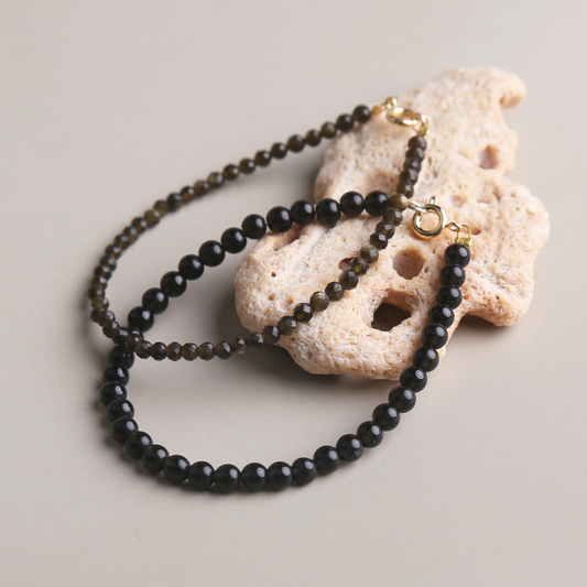 AMITA Obsidian Bracelet – Purifying Shield & Calming Strength